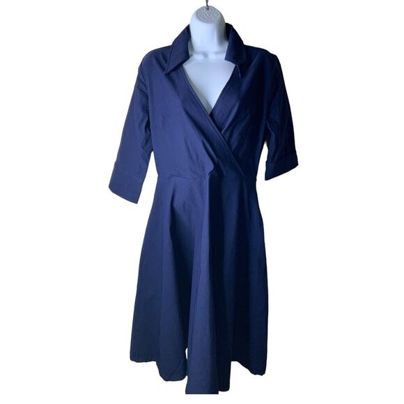 Miusol Fit & Flare Dress Womens XL 3/4 Sleeve V-Neck Stretch Casual Officewear - Picture 3 of 9